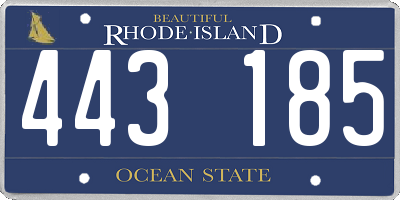 RI license plate 443185