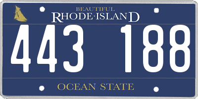 RI license plate 443188