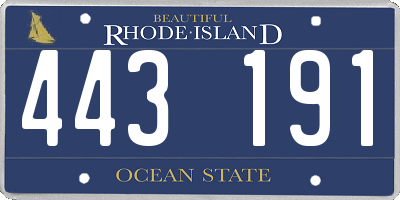 RI license plate 443191