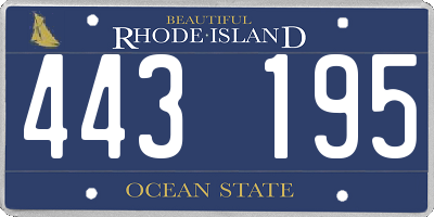 RI license plate 443195