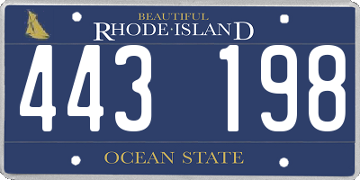 RI license plate 443198