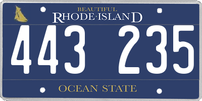 RI license plate 443235