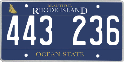 RI license plate 443236