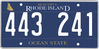 RI license plate 443241