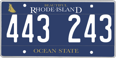 RI license plate 443243