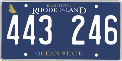 RI license plate 443246