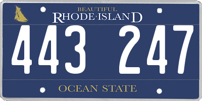 RI license plate 443247