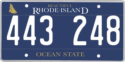 RI license plate 443248