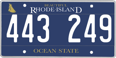 RI license plate 443249