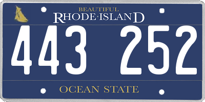RI license plate 443252