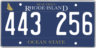 RI license plate 443256
