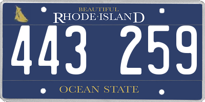RI license plate 443259