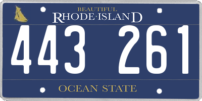 RI license plate 443261