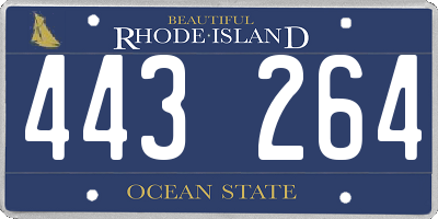 RI license plate 443264