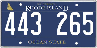 RI license plate 443265
