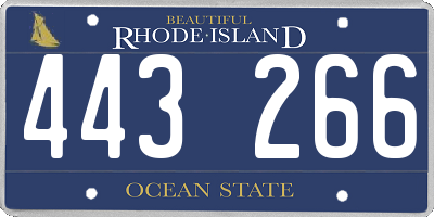 RI license plate 443266