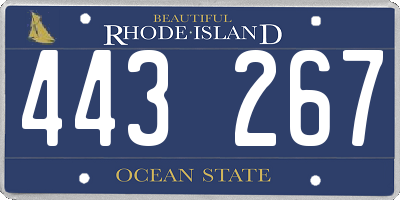 RI license plate 443267