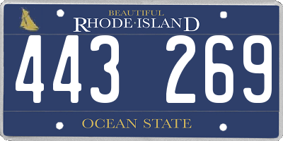 RI license plate 443269