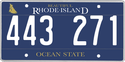 RI license plate 443271