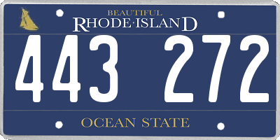 RI license plate 443272