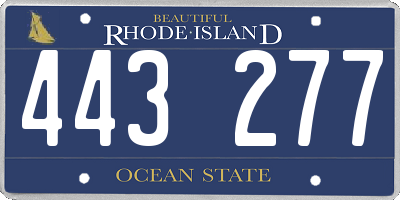 RI license plate 443277
