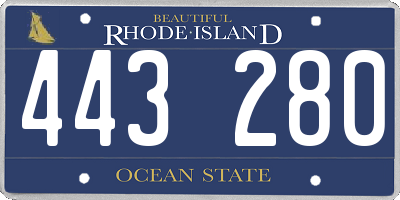 RI license plate 443280