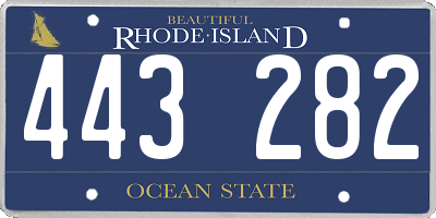 RI license plate 443282