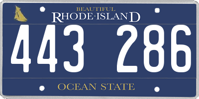 RI license plate 443286