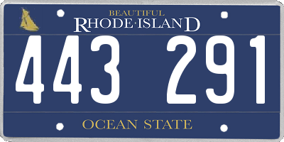 RI license plate 443291