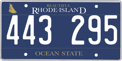 RI license plate 443295