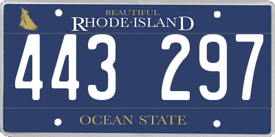 RI license plate 443297