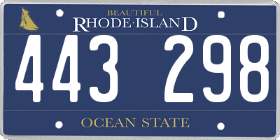 RI license plate 443298