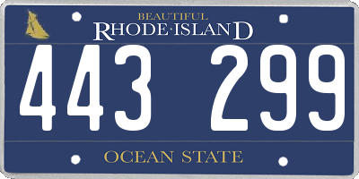 RI license plate 443299