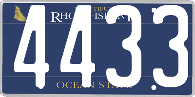 RI license plate 4433
