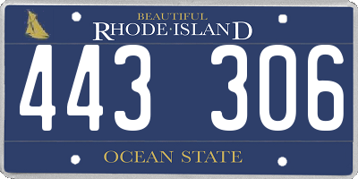 RI license plate 443306