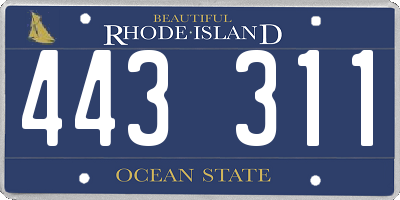 RI license plate 443311