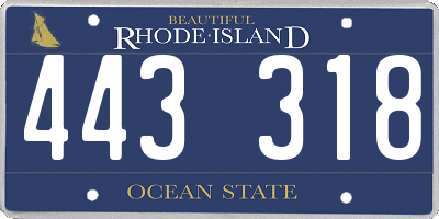RI license plate 443318
