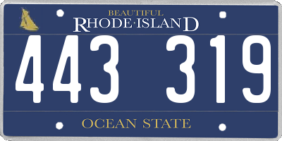 RI license plate 443319