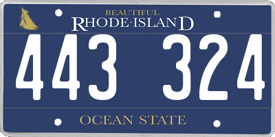 RI license plate 443324