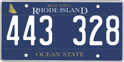 RI license plate 443328
