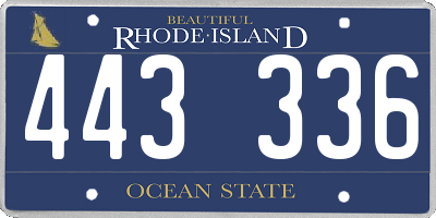 RI license plate 443336
