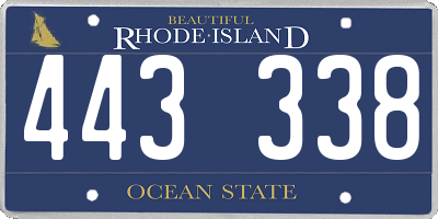 RI license plate 443338