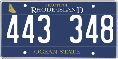 RI license plate 443348