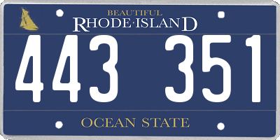 RI license plate 443351