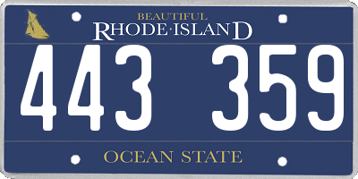 RI license plate 443359