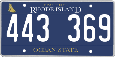 RI license plate 443369
