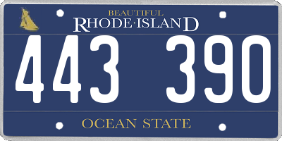 RI license plate 443390