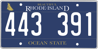 RI license plate 443391