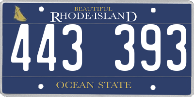 RI license plate 443393