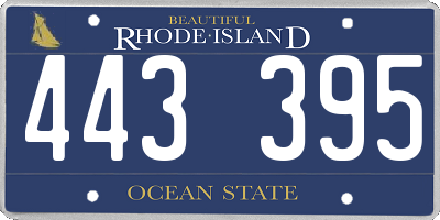 RI license plate 443395
